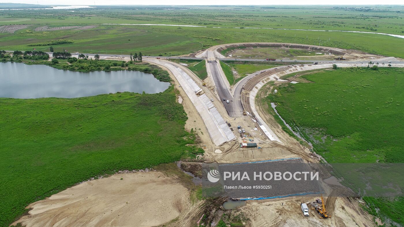 Автомобильный мост Благовещенск - Хэйхэ через реку Амур