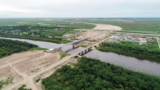 Автомобильный мост Благовещенск - Хэйхэ через реку Амур