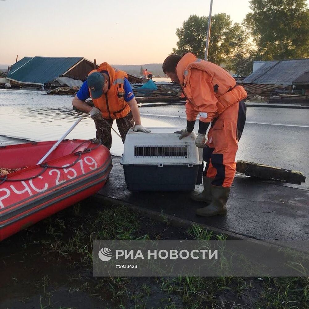 Ситуация в зоне подтопления в Иркутской области