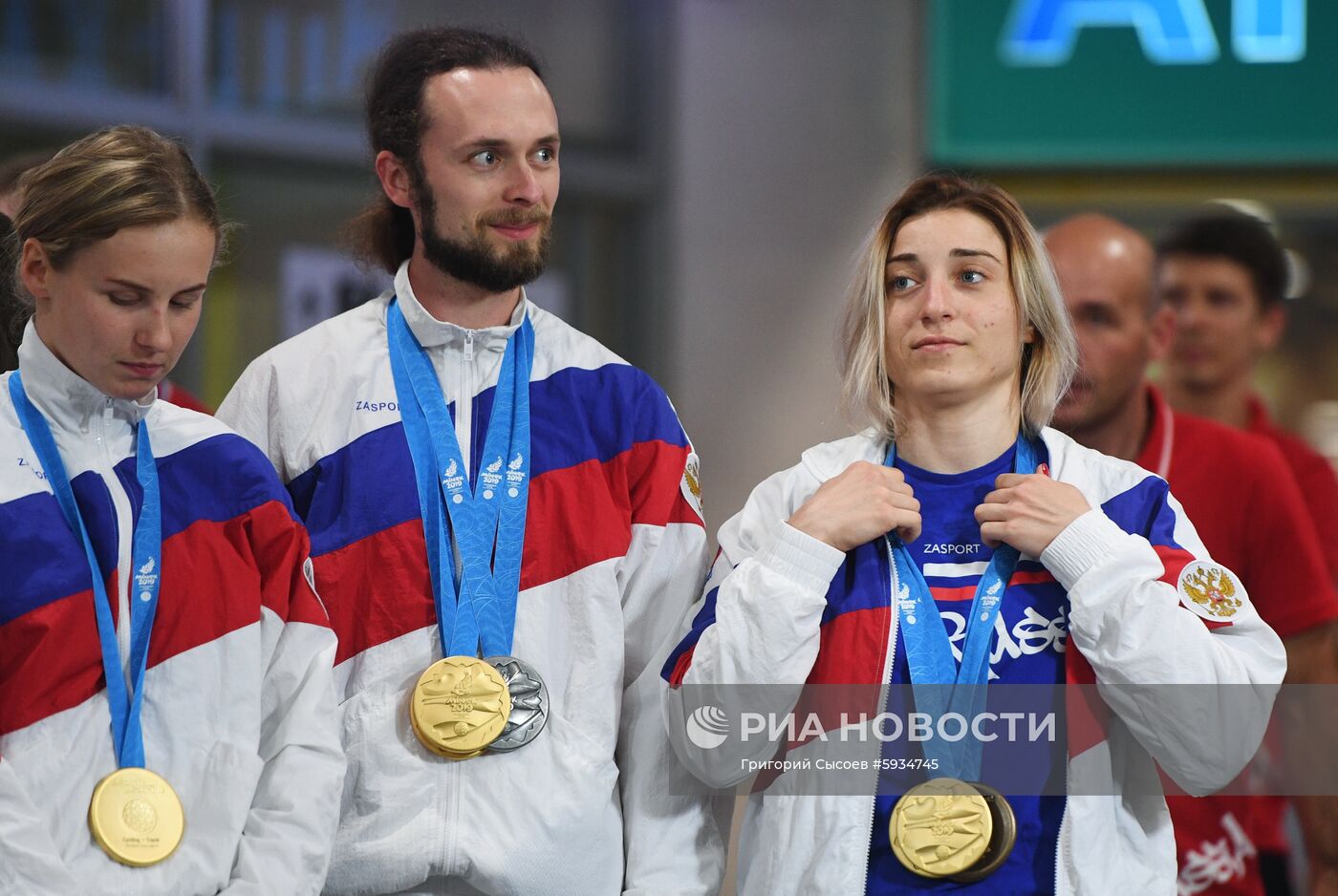 Встреча делегации российских спортсменов-участников II Европейских игр