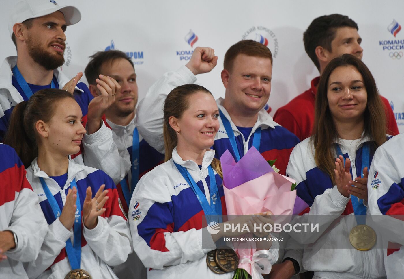 Встреча делегации российских спортсменов-участников II Европейских игр
