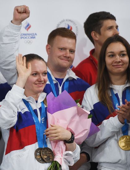 Встреча делегации российских спортсменов-участников II Европейских игр