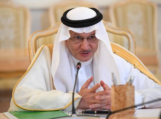 Встреча главы МИД РФ С. Лаврова и генсекретаря ОИС Ю. Осаимина