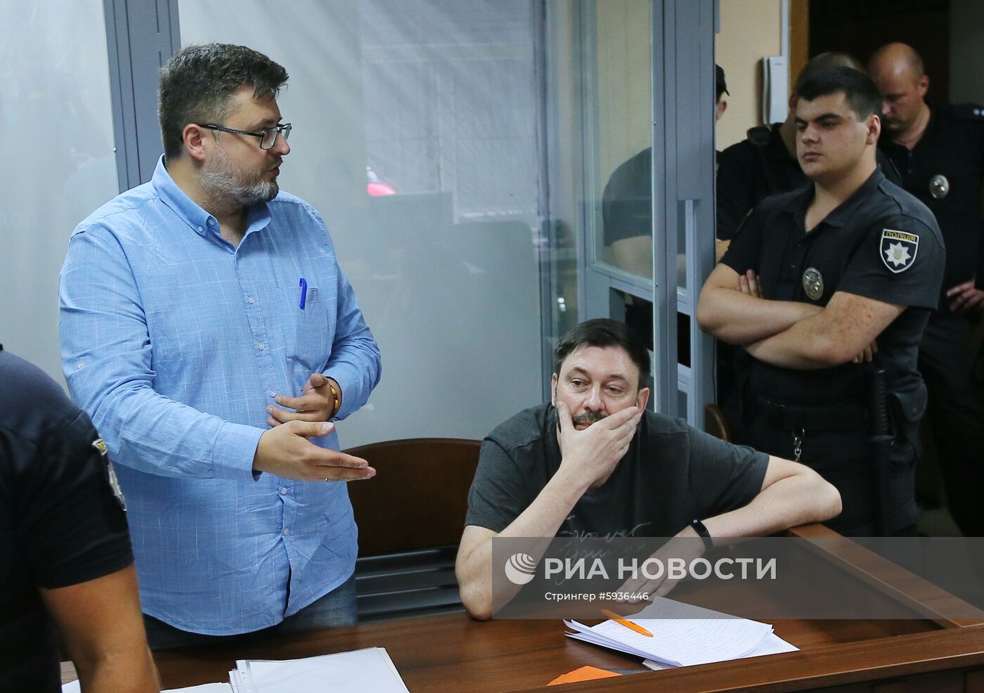 Заседание суда по делу журналиста К. Вышинского