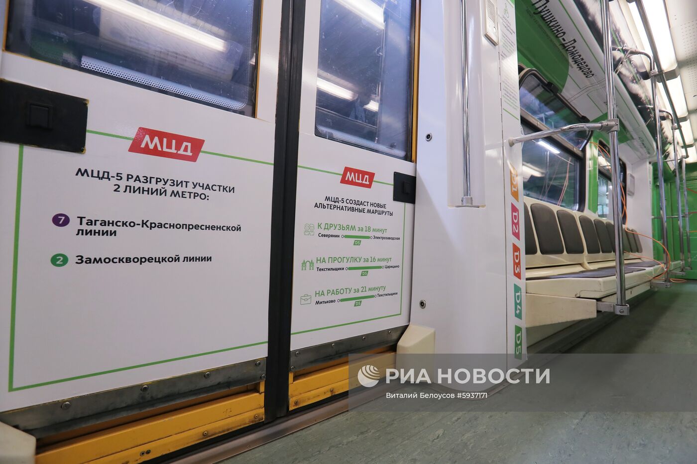 Запуск тематического поезда, посвященного МЦД