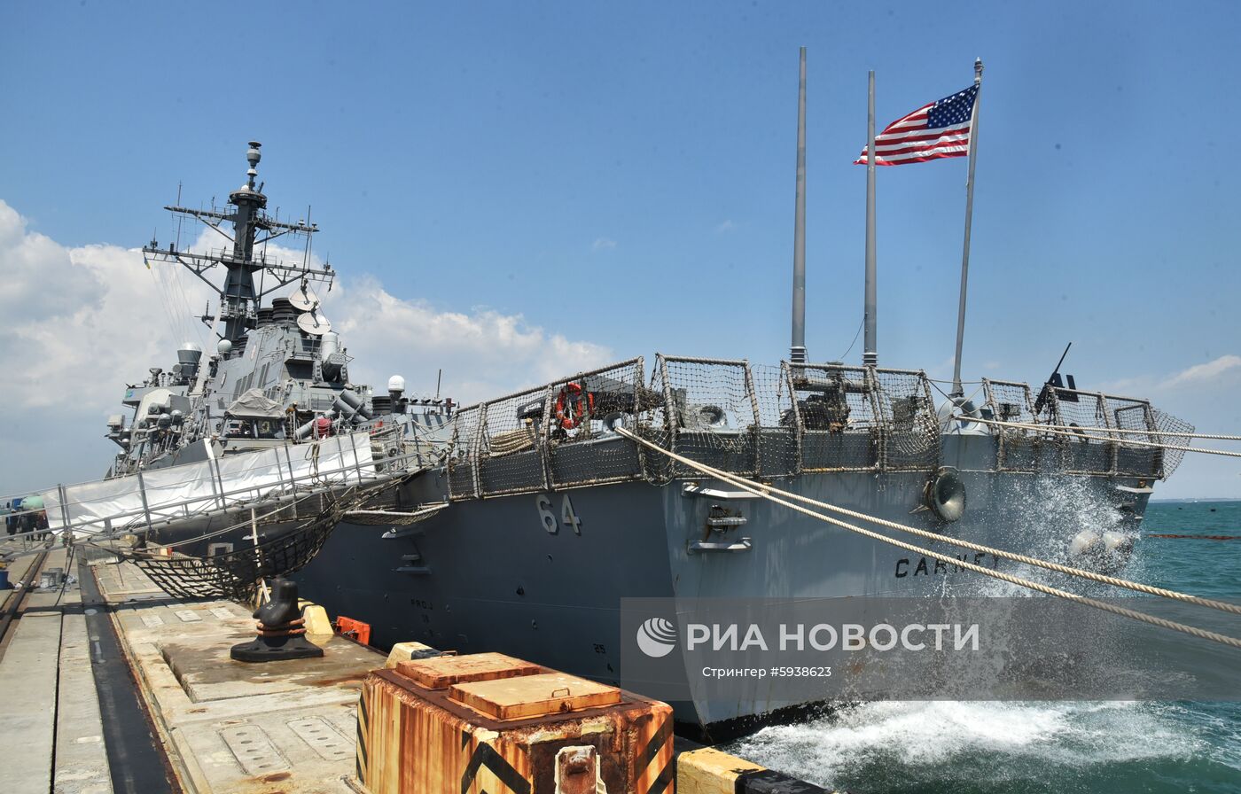 Эсминец ВМС США Carney в морском порту Одессы. Корабль задействован в международных учениях Sea Breeze-2019. Место: Украина, Одесса. Автор: Стрингер/РИА Новости. Международные учения Sea Breeze-2019 в Одессе