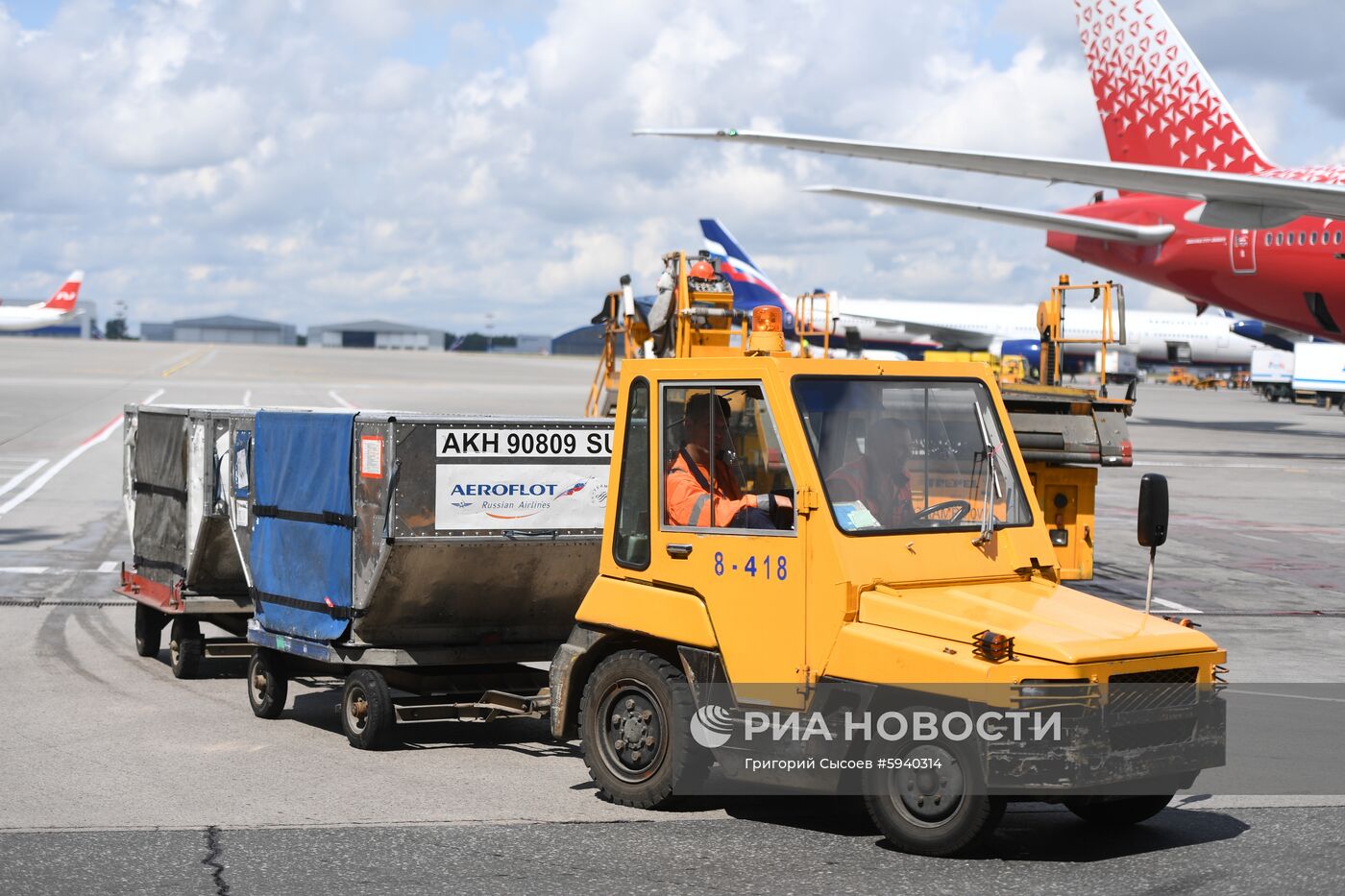 Выдача багажа в аэропорту Шереметьево