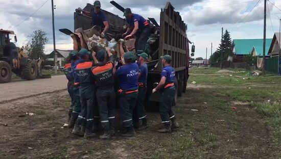 Ликвидация последствий подтопления в Иркутской области