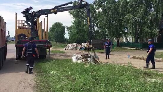 Ликвидация последствий подтопления в Иркутской области