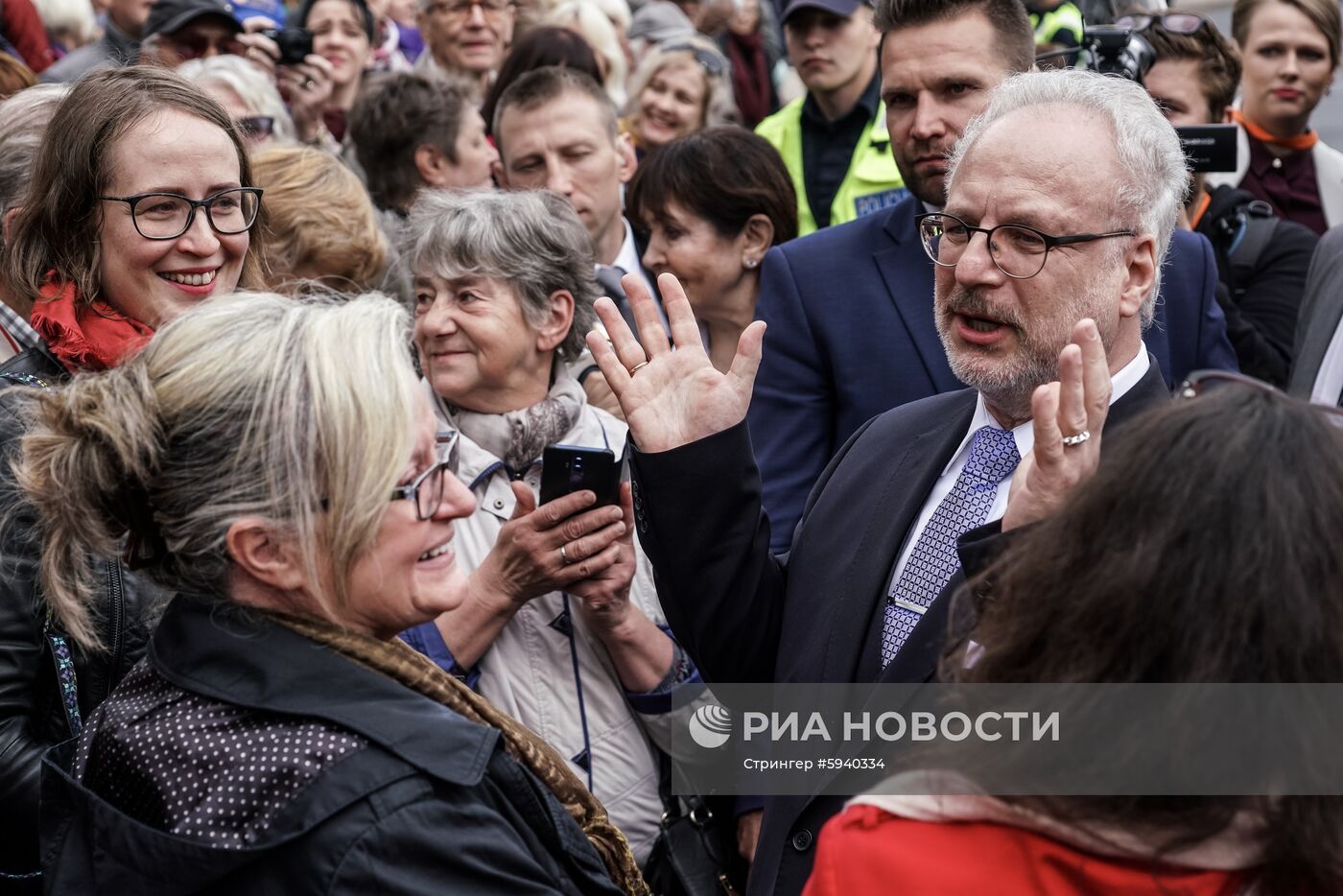 Выступление президента Латвии Э. Левитса в день инаугурации