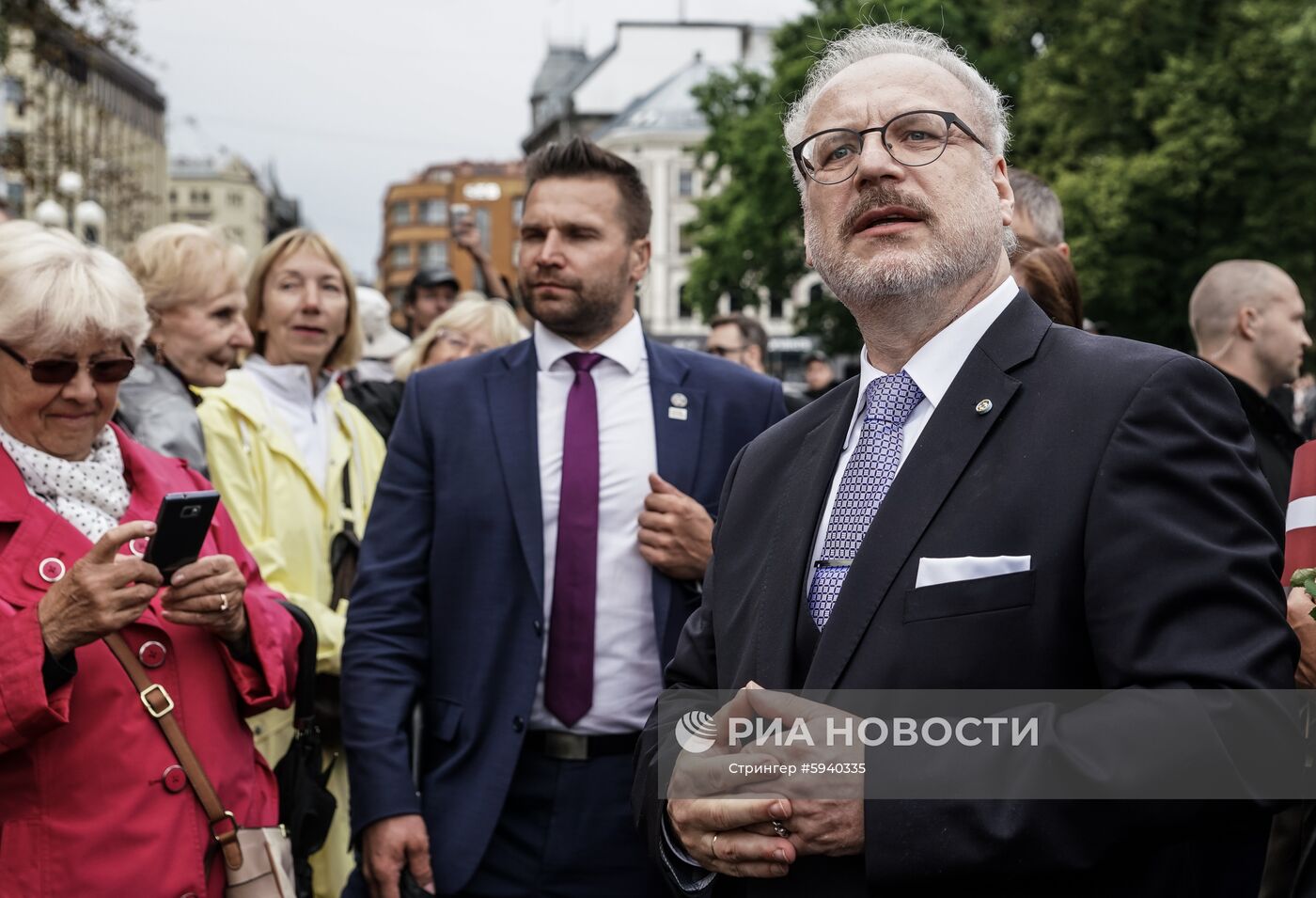 Выступление президента Латвии Э. Левитса в день инаугурации