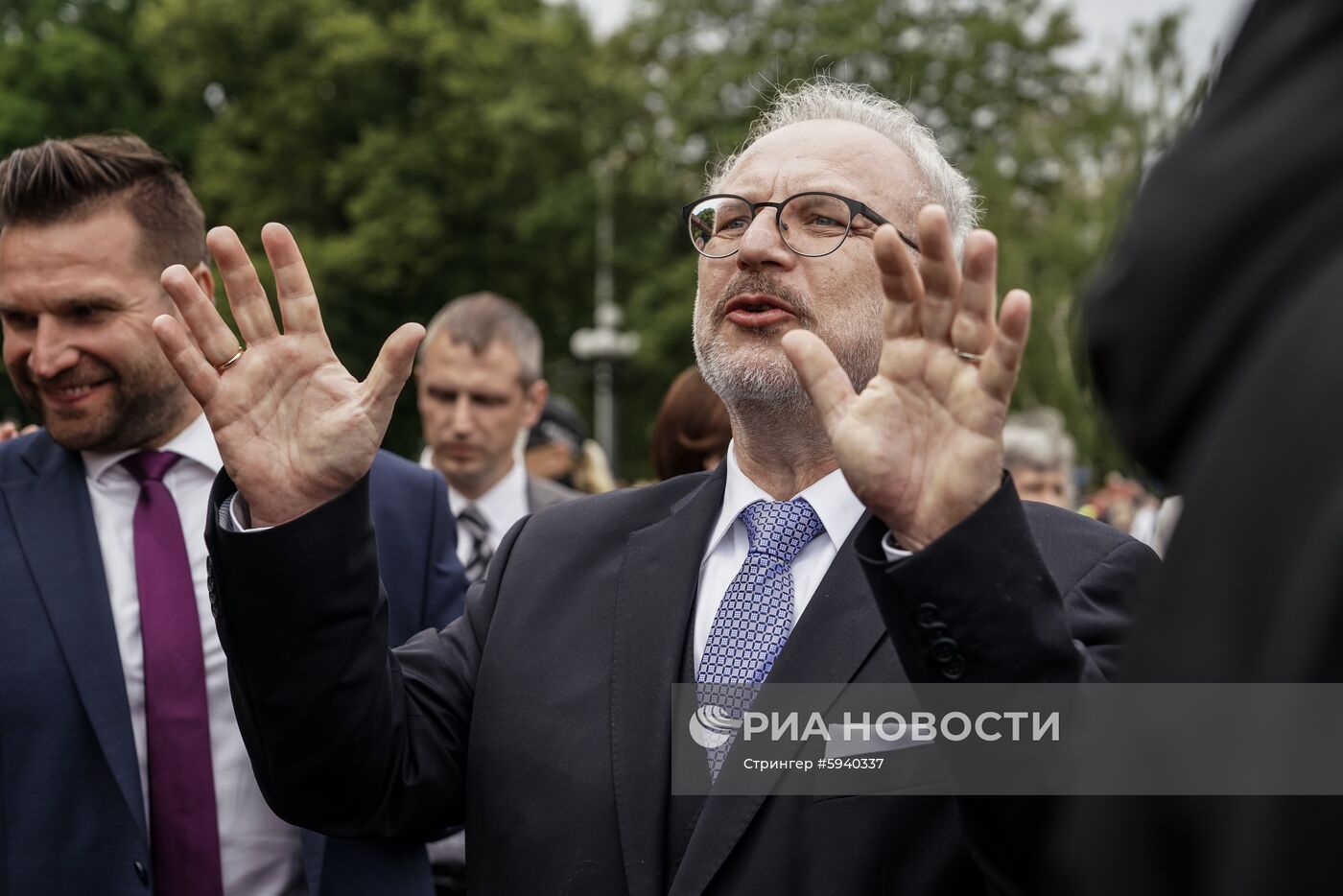 Выступление президента Латвии Э. Левитса в день инаугурации