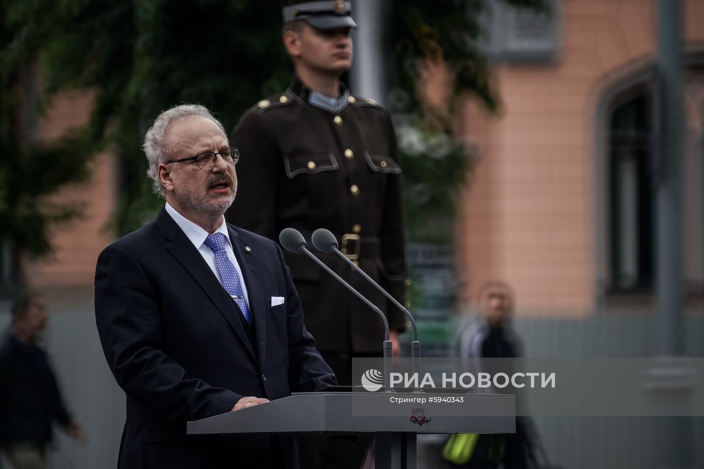 Выступление президента Латвии Э. Левитса в день инаугурации