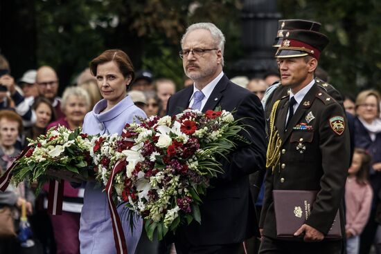 Выступление президента Латвии Э. Левитса в день инаугурации