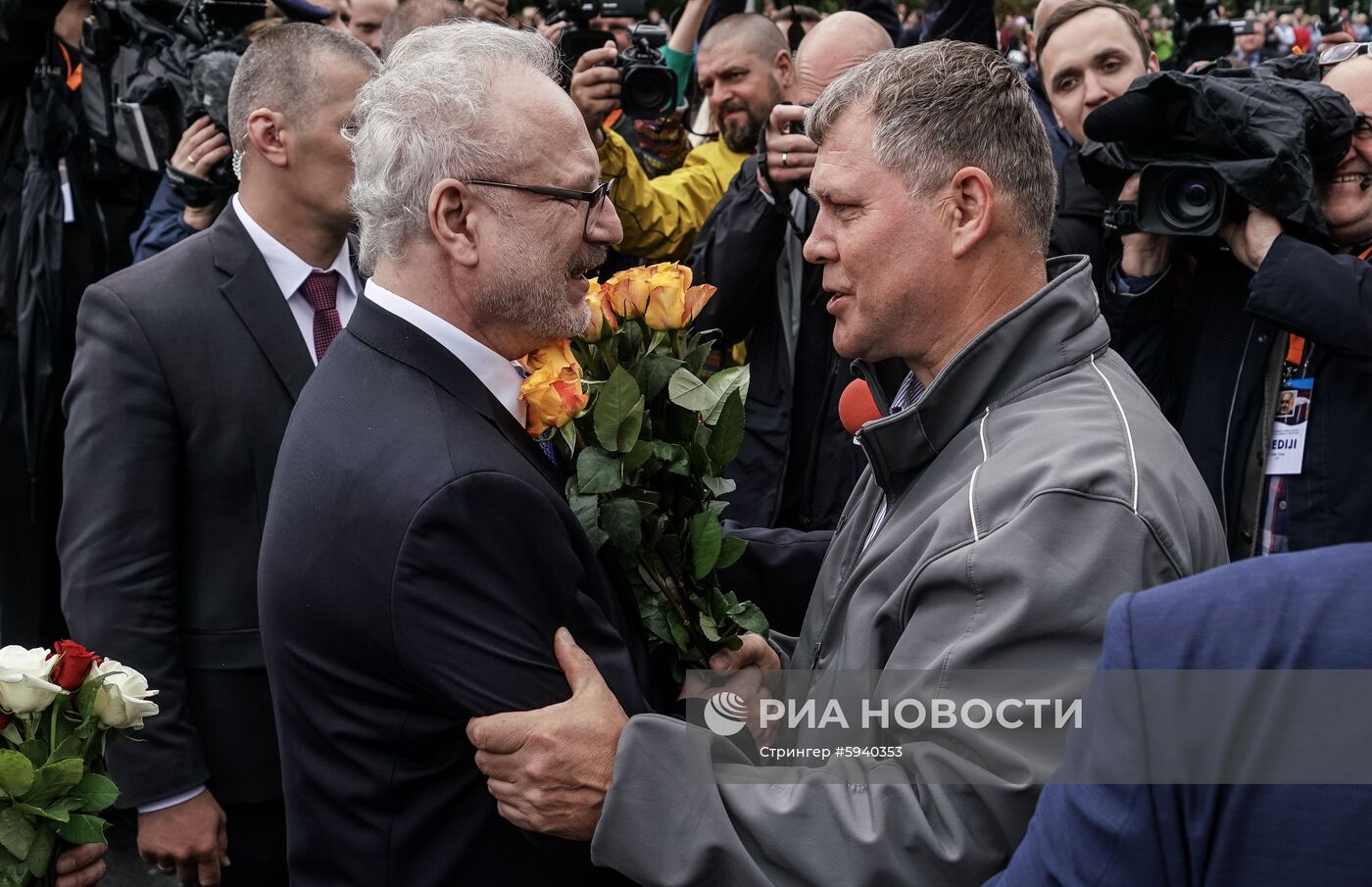 Выступление президента Латвии Э. Левитса в день инаугурации