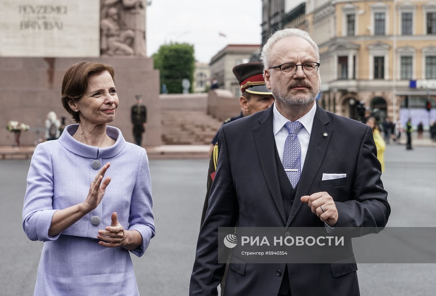 Выступление президента Латвии Э. Левитса в день инаугурации