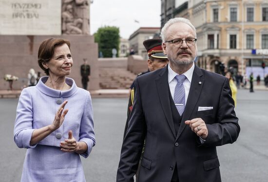 Выступление президента Латвии Э. Левитса в день инаугурации