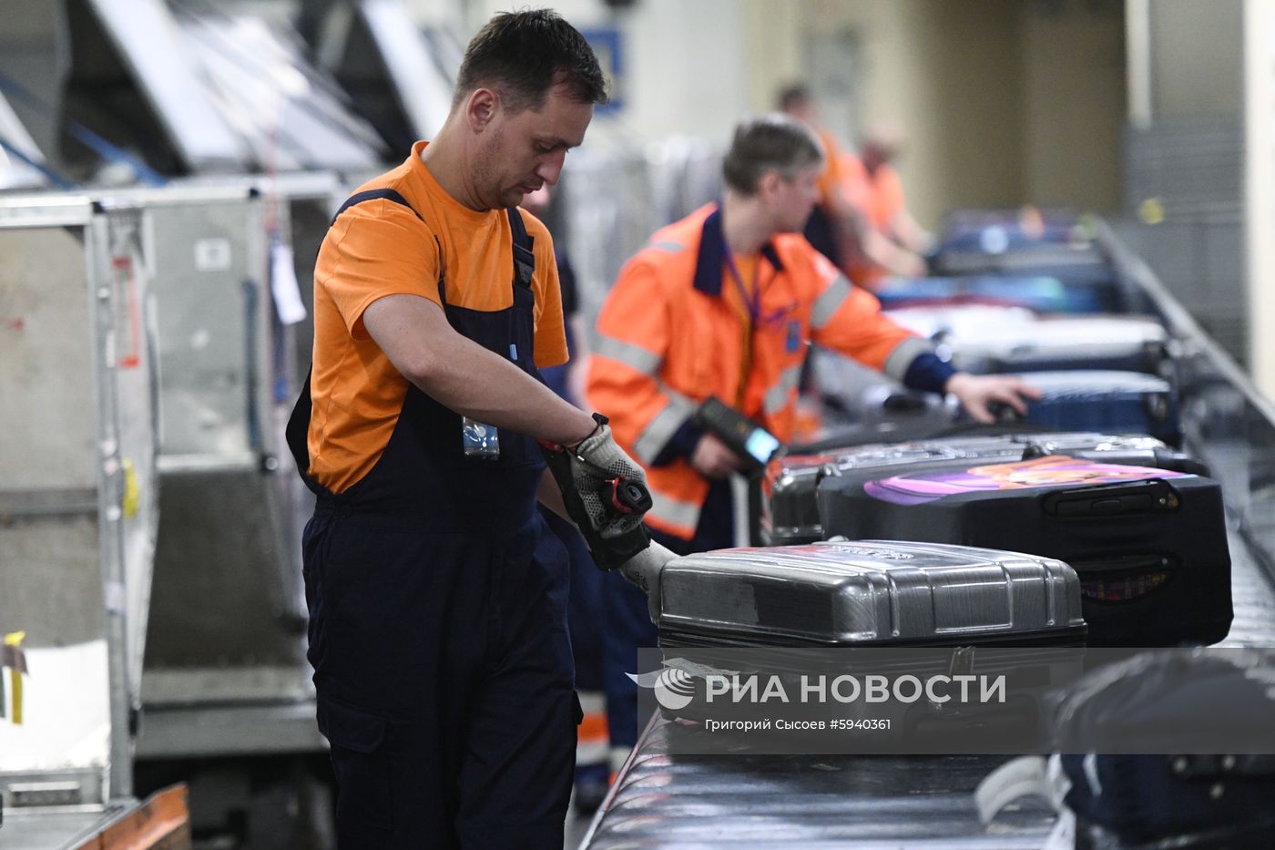 Выдача багажа в аэропорту Шереметьево 