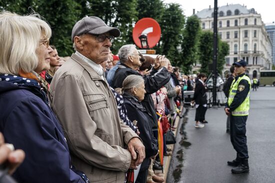 Выступление президента Латвии Э. Левитса в день инаугурации