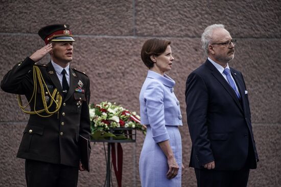 Выступление президента Латвии Э. Левитса в день инаугурации