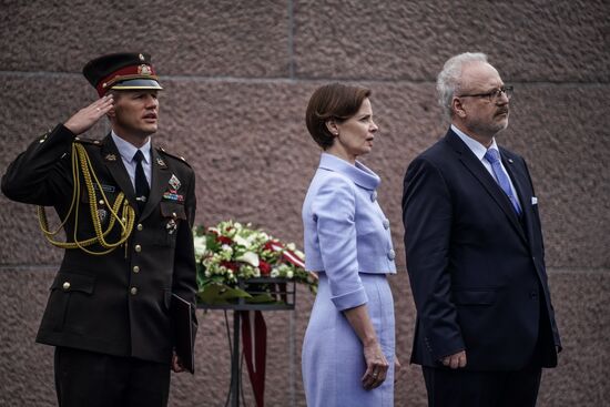 Выступление президента Латвии Э. Левитса в день инаугурации
