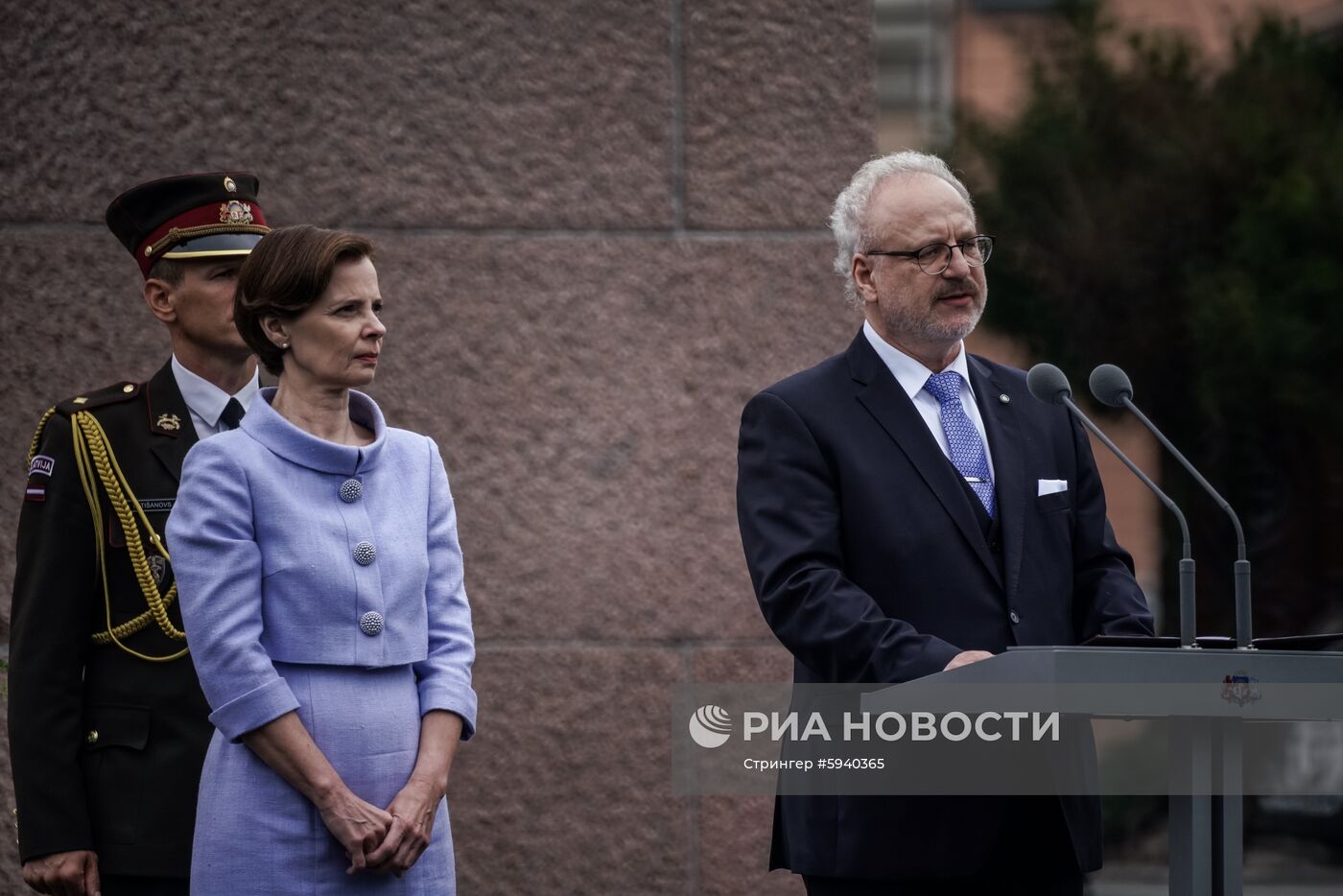 Выступление президента Латвии Э. Левитса в день инаугурации