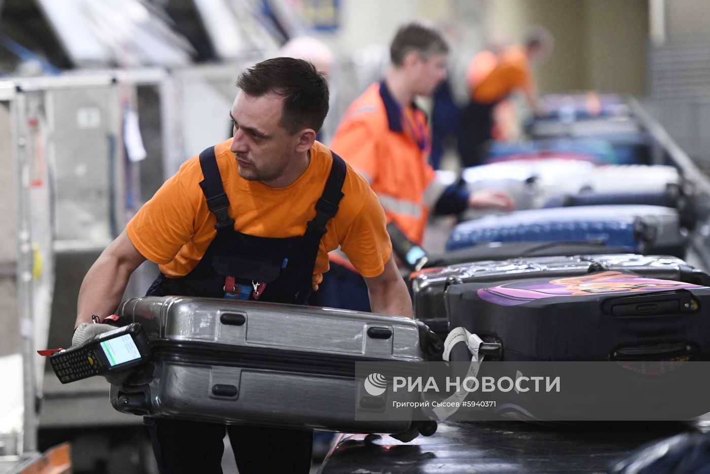 Выдача багажа в аэропорту Шереметьево 