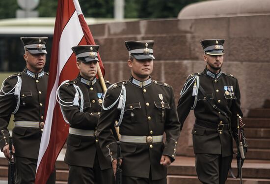 Выступление президента Латвии Э. Левитса в день инаугурации