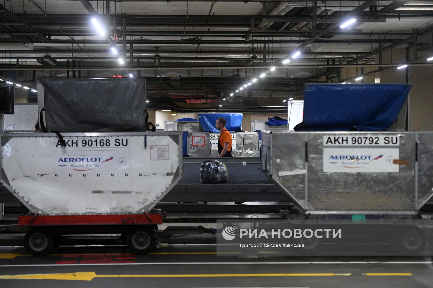 Выдача багажа в аэропорту Шереметьево