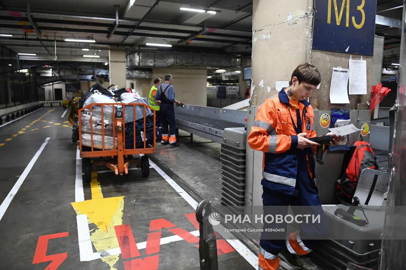Выдача багажа в аэропорту Шереметьево