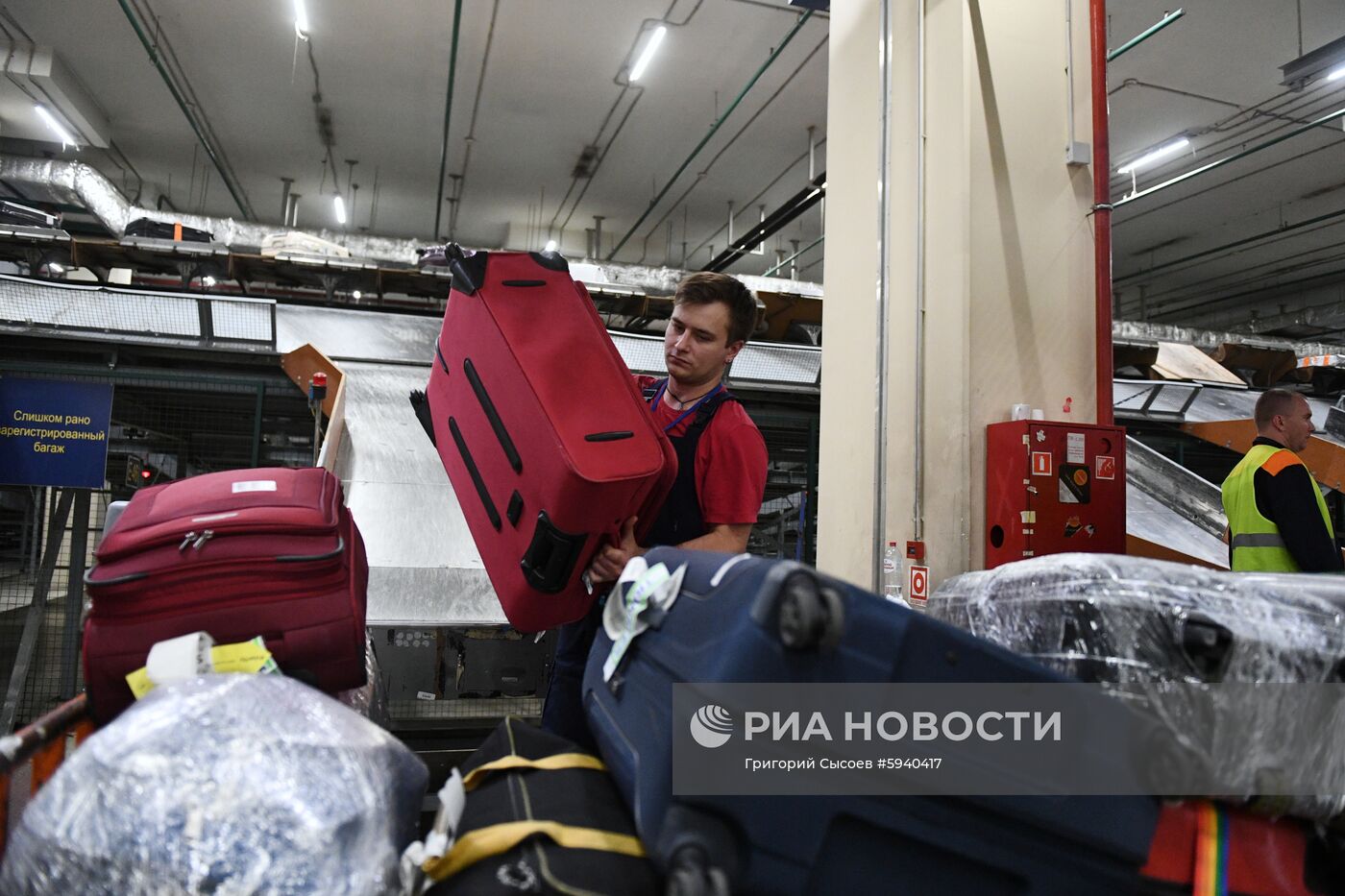 Выдача багажа в аэропорту Шереметьево