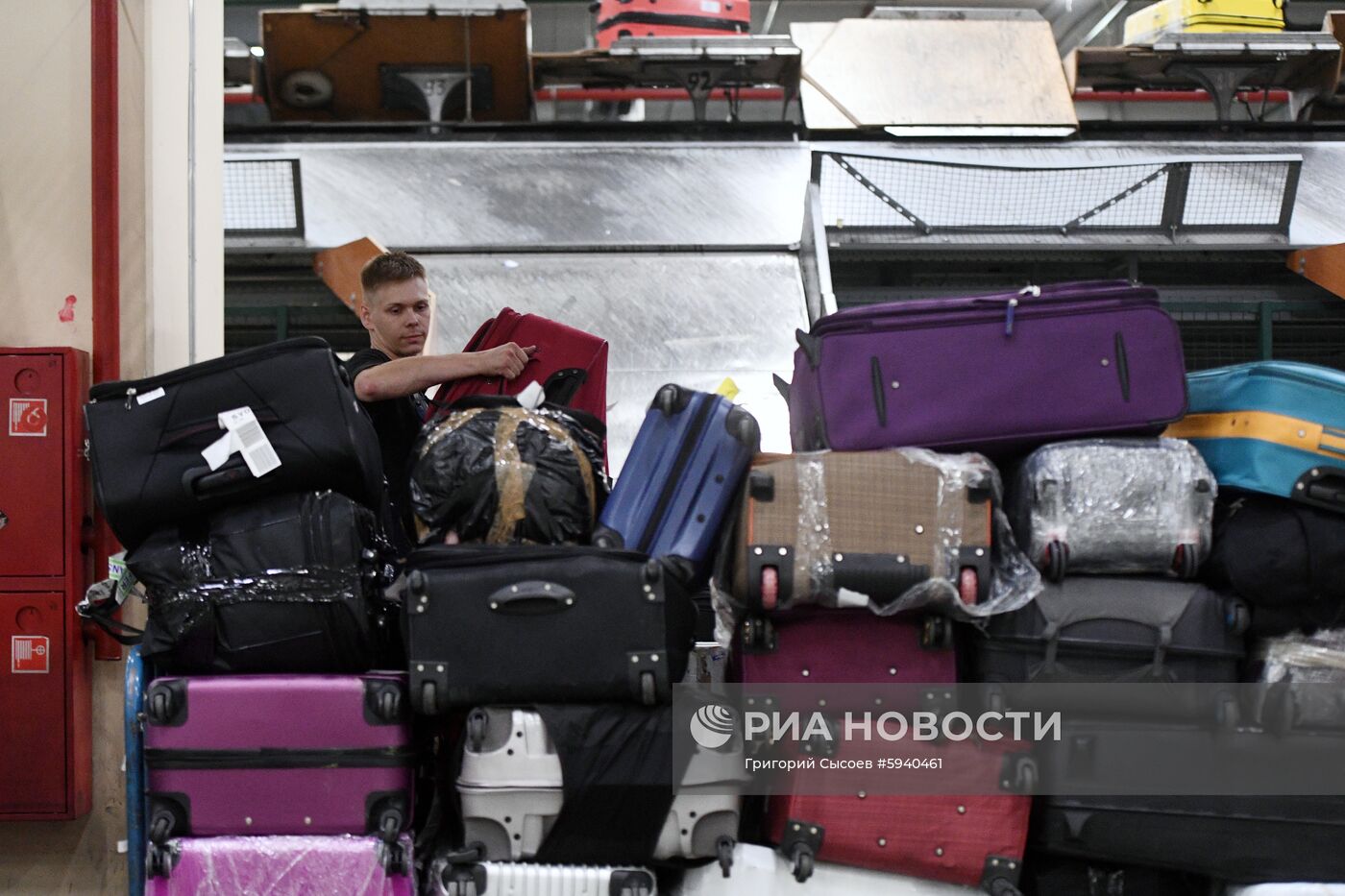 Выдача багажа в аэропорту Шереметьево 