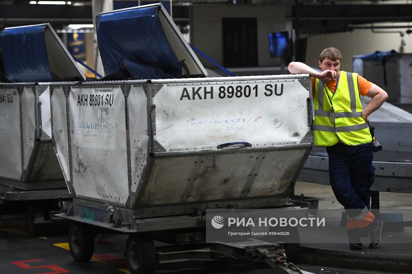 Выдача багажа в аэропорту Шереметьево