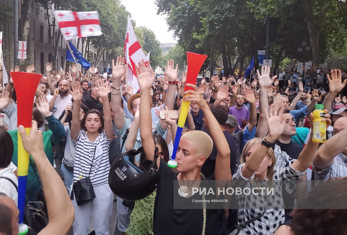 Акции протеста в Грузии