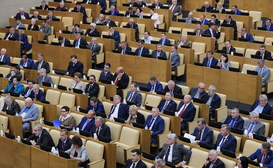Пленарное заседание Госдумы РФ 