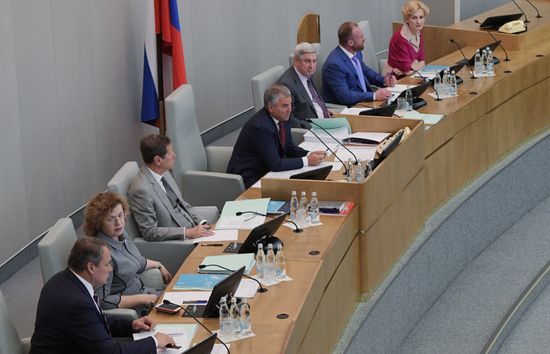 Пленарное заседание Госдумы РФ 