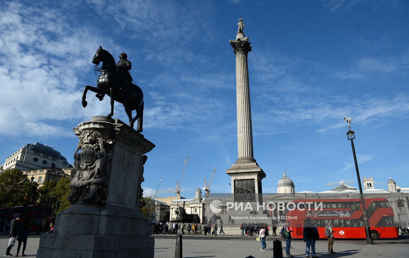 Памятник Карлу 1 в Лондоне на Трафальгарской площади