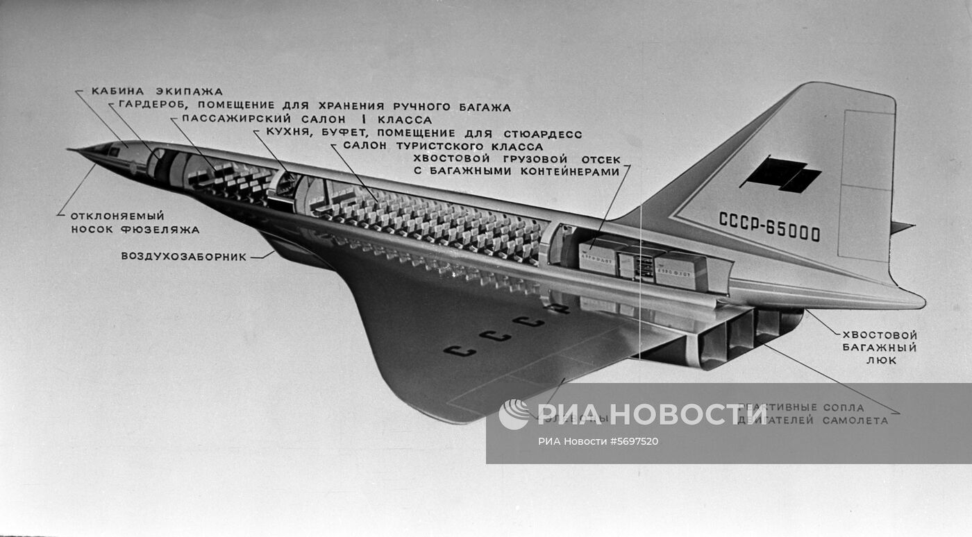 Сверхзвуковой пассажирский самолет ТУ-144 | РИА Новости Медиабанк