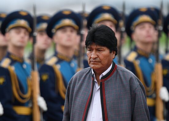 Прилет президента Боливии Э. Моралеса в Москву