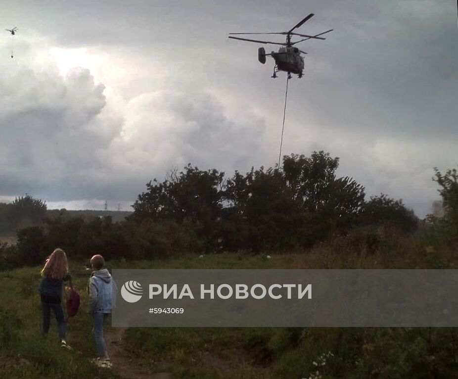 Пожар на территории Северной ТЭЦ в Мытищах