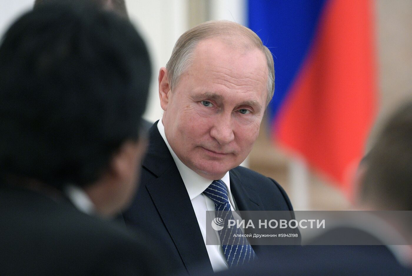 11 июля 2019. Президент РФ Владимир Путин во время встречи с президентом Боливии Эво Моралесом. Место: Россия, Москва. Автор: Алексей Дружинин/РИА Новости. Президент РФ В. Путин встретился с президентом Боливии Э. Моралесом