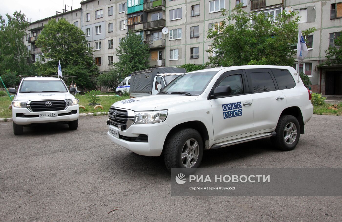 Последствия обстрела в Горловке