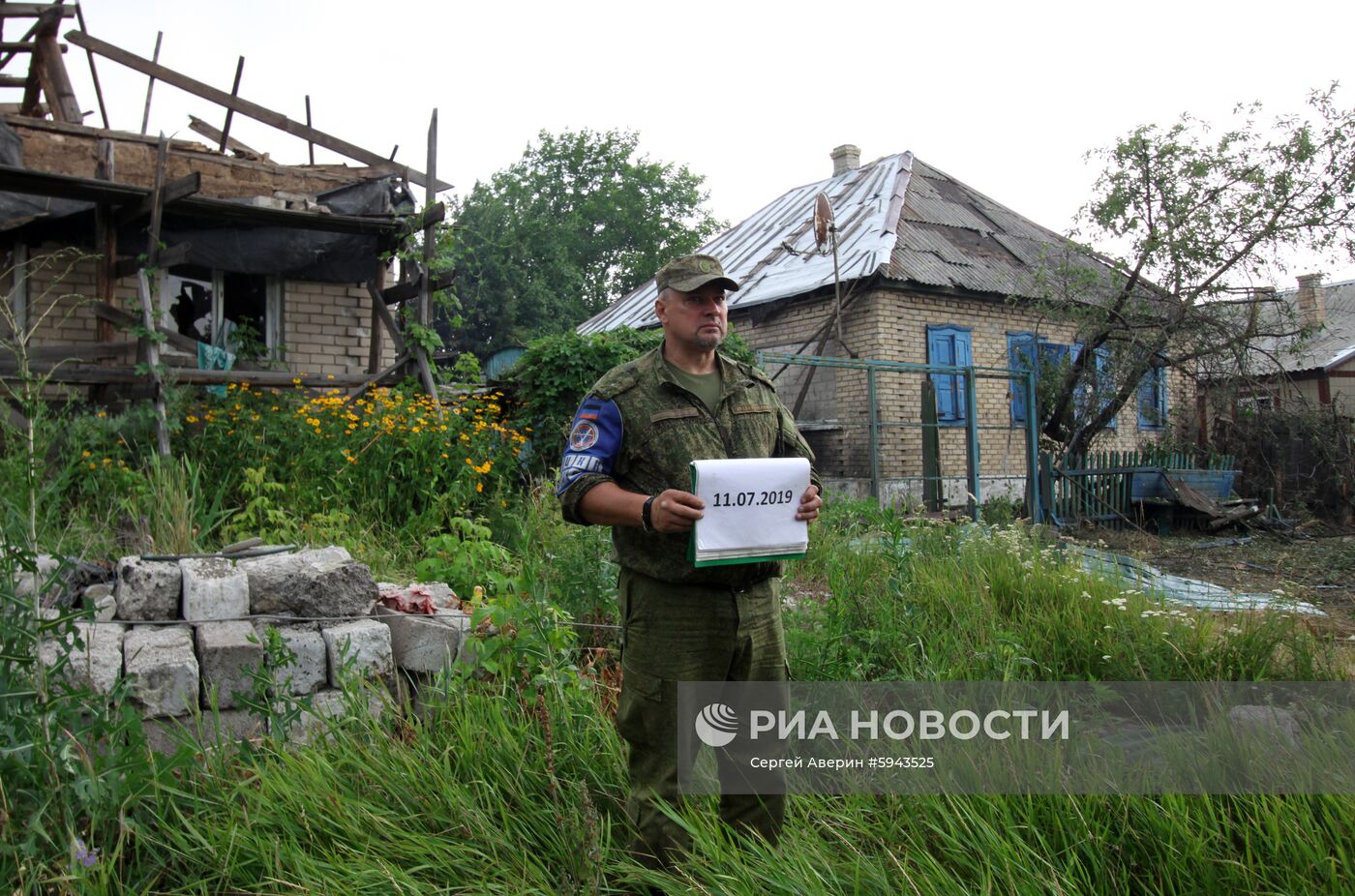 Последствия обстрела в Горловке