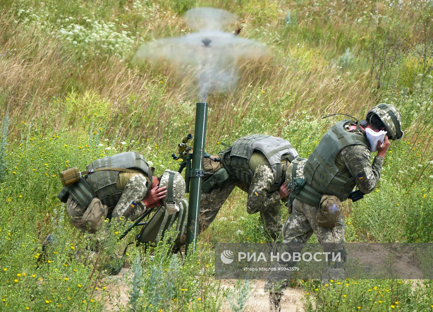 Украинские военнослужащие на полигоне во время международных учений Sea Breeze - 2019 в Одессе. Место: Украина, Одесса. Автор: Игорь Маслов/РИА Новости. Международные учения Sea Breeze - 2019 в Одессе