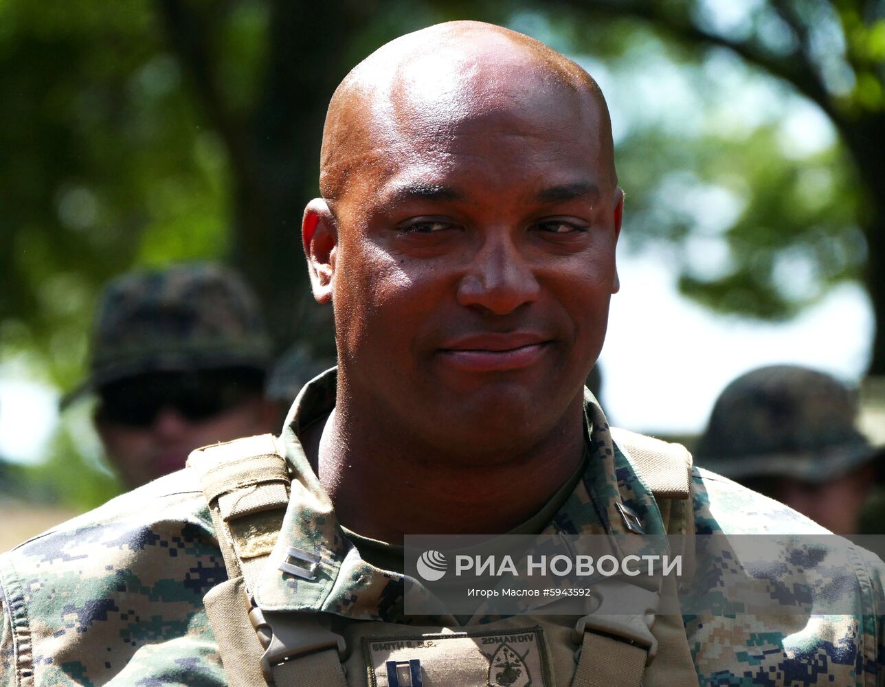 Американский военнослужащий на полигоне во время международных учений Sea Breeze - 2019 в Одессе. Место: Украина, Одесса. Автор: Игорь Маслов/РИА Новости. Международные учения Sea Breeze - 2019 в Одессе