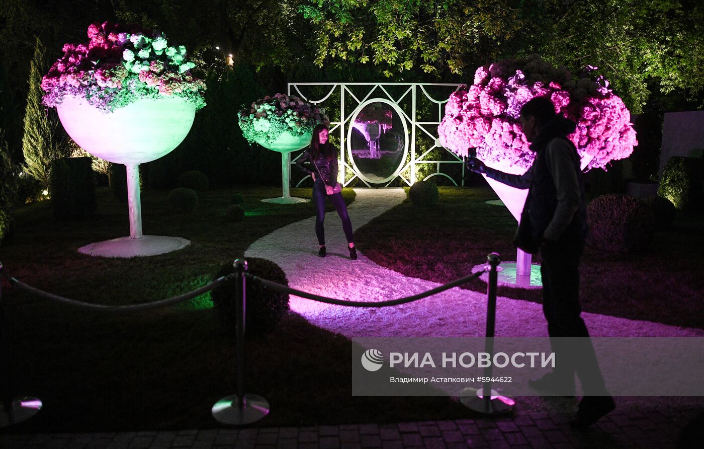 Gardens Night Light в рамках Moscow Flower Show 