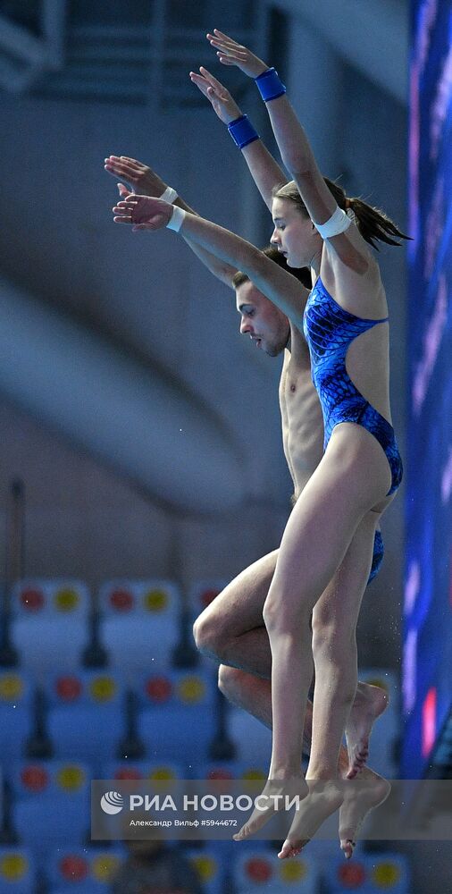 Чемпионат мира FINA 2019. Синхронные прыжки в воду. Смешанные дуэты. Вышка 10 м