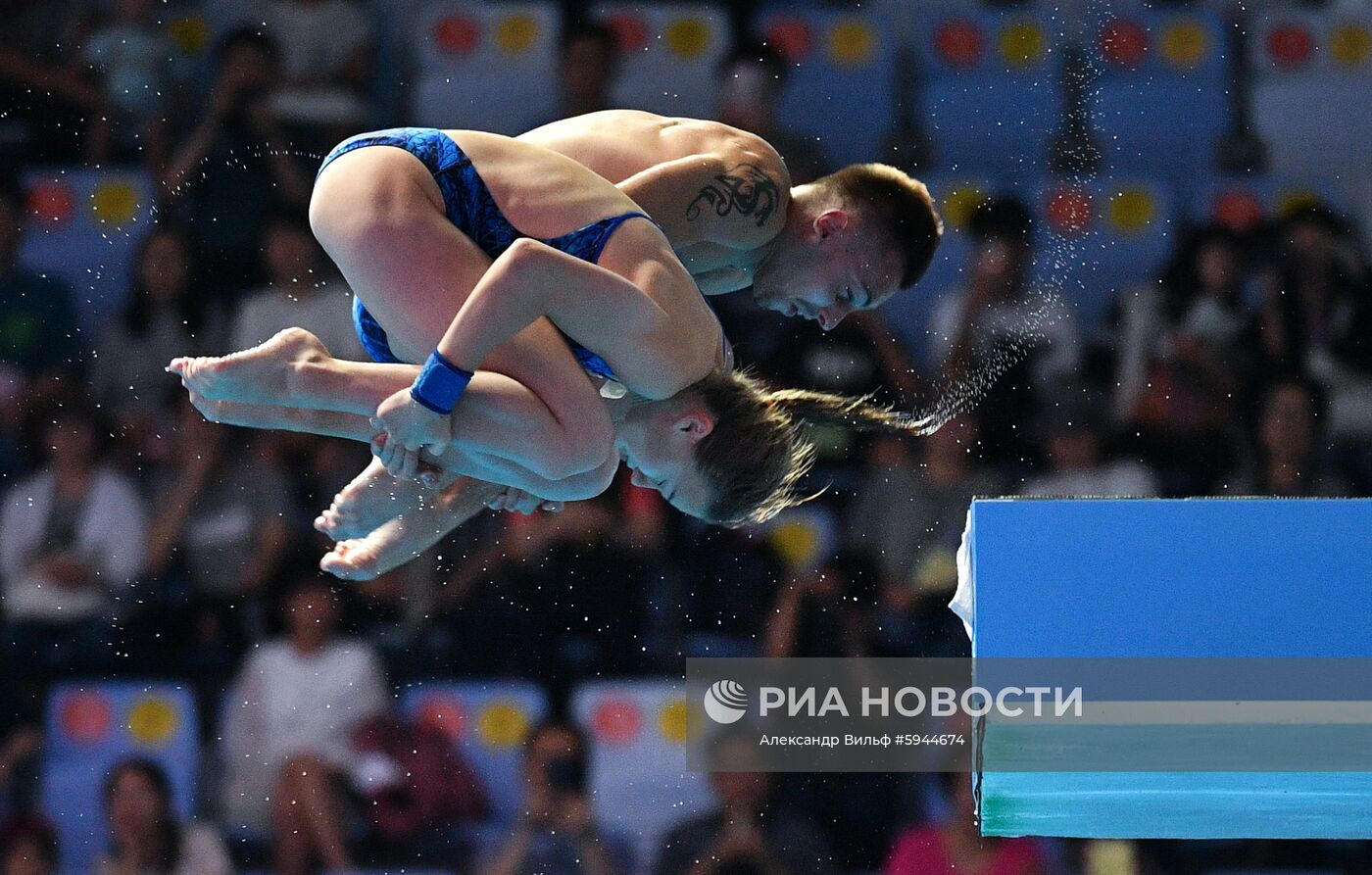 Чемпионат мира FINA 2019. Синхронные прыжки в воду. Смешанные дуэты. Вышка 10 м