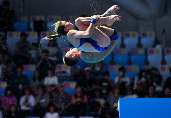 Чемпионат мира FINA 2019. Синхронные прыжки в воду. Смешанные дуэты. Вышка 10 м