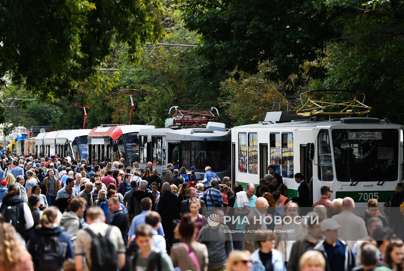 Парад трамваев в Москве